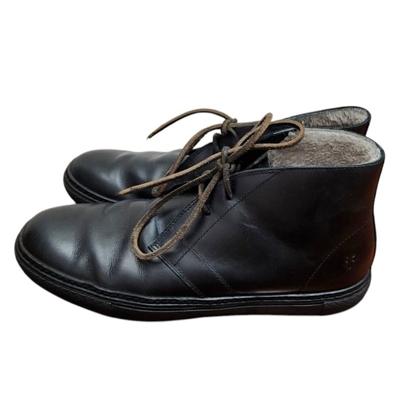 FRYE Shearling Leather Boots Black US 10 Winter Men  Shoes main image 8